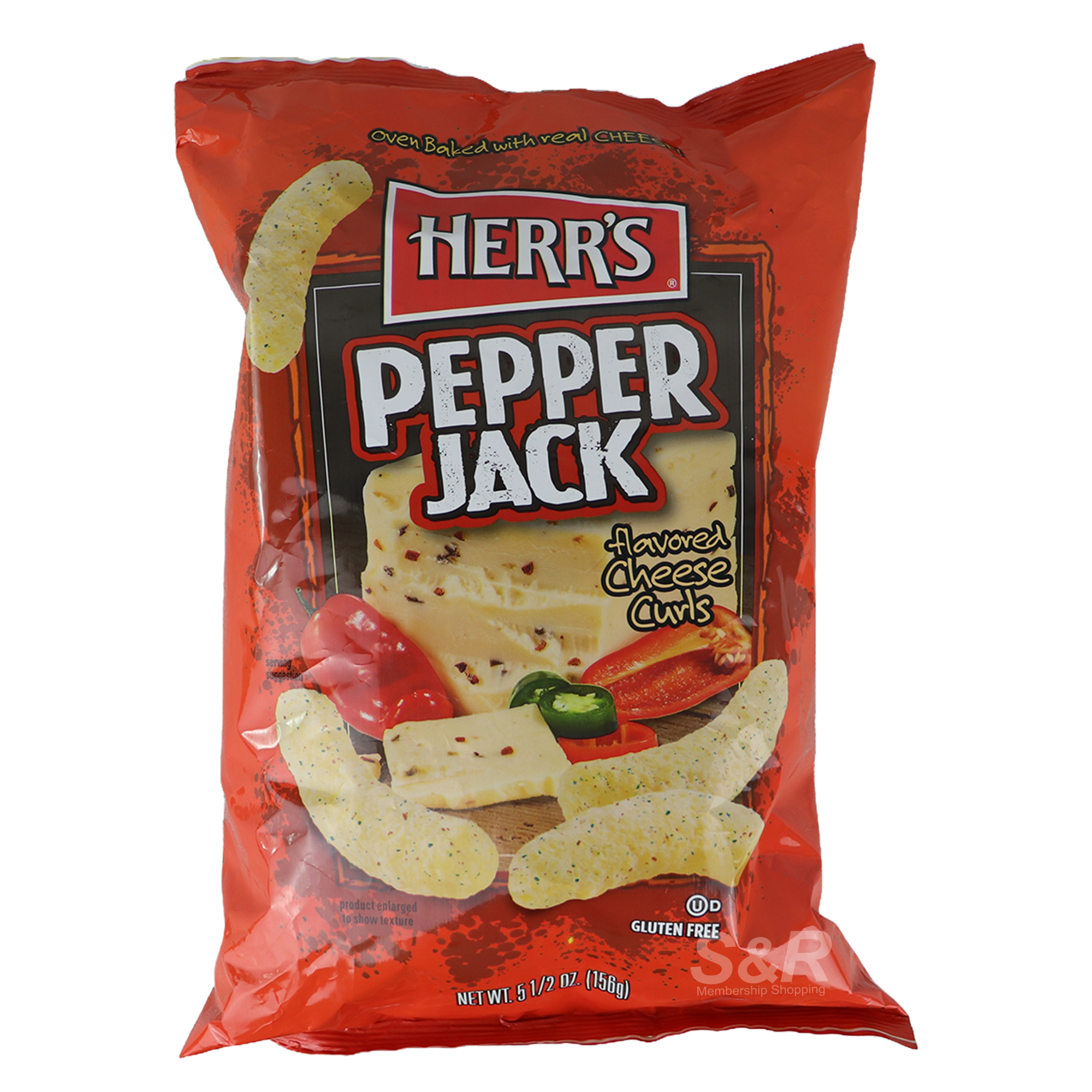 Herr's Pepper Jack Flavored Curls 156g Herr's Pepper Jack Flavored Curls 156g
